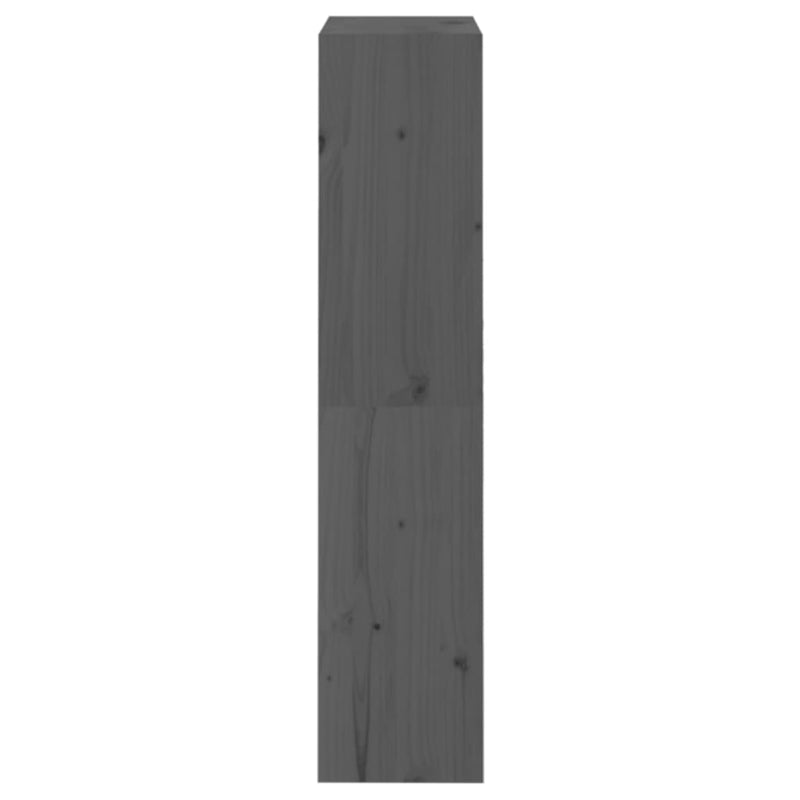 vidaXL szürke tömör fenyőfa könyvszekrény/térelválasztó 60x30x135,5 cm