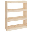 vidaXL tömör fenyőfa könyvszekrény/térelválasztó 80 x 30 x 103,5 cm