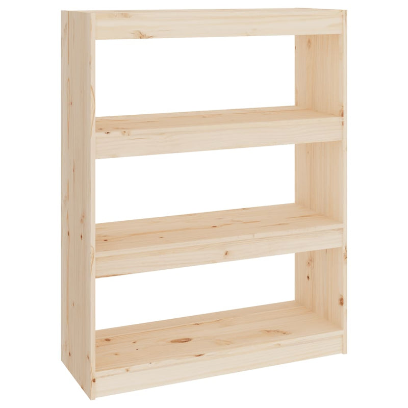 vidaXL tömör fenyőfa könyvszekrény/térelválasztó 80 x 30 x 103,5 cm