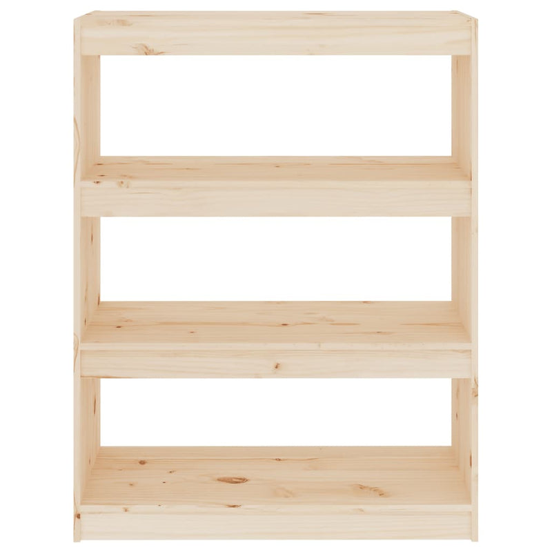 vidaXL tömör fenyőfa könyvszekrény/térelválasztó 80 x 30 x 103,5 cm