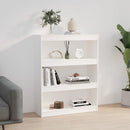 vidaXL fehér tömör fenyőfa könyvszekrény/térelválasztó 80x30x103,5 cm