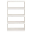 vidaXL fehér tömör fenyőfa könyvszekrény/térelválasztó 80x30x135,5 cm