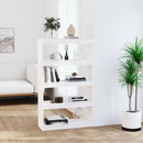 vidaXL fehér tömör fenyőfa könyvszekrény/térelválasztó 80x30x135,5 cm