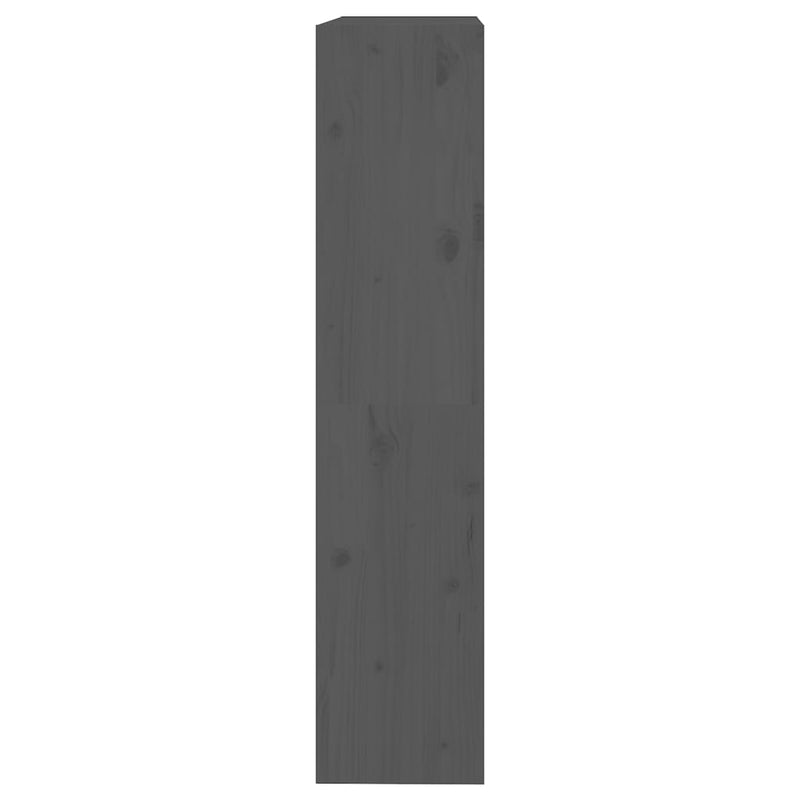 vidaXL szürke tömör fenyőfa könyvszekrény/térelválasztó 80x30x135,5 cm