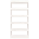 vidaXL fehér tömör fenyőfa könyvszekrény/térelválasztó 80x30x167,4 cm