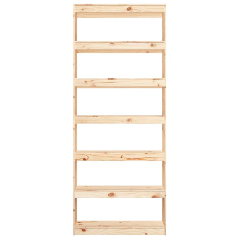 vidaXL tömör fenyőfa könyvszekrény/térelválasztó 80 x 30 x 199,5 cm