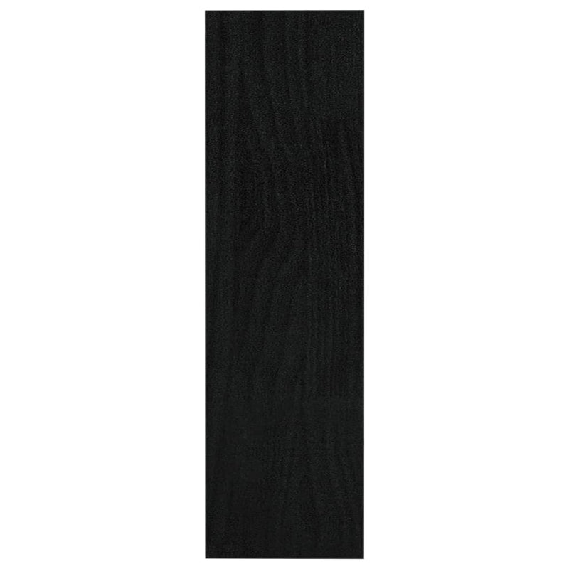 vidaXL fekete tömör fenyőfa könyvszekrény/térelválasztó 100 x 30 x 103 cm