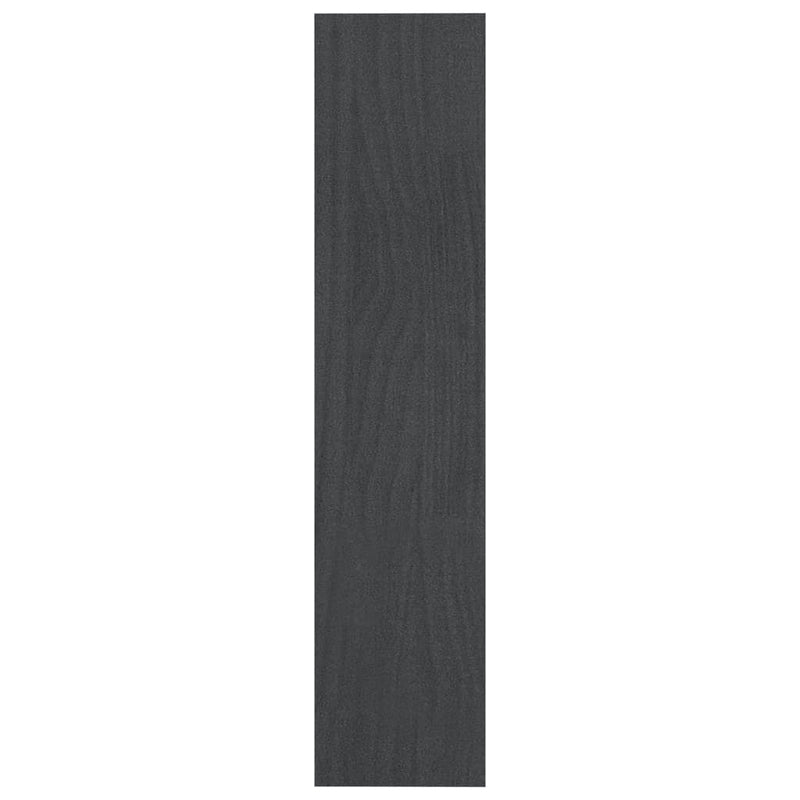 vidaXL szürke tömör fenyőfa könyvszekrény/térelválasztó 100 x 30 x 135,5 cm