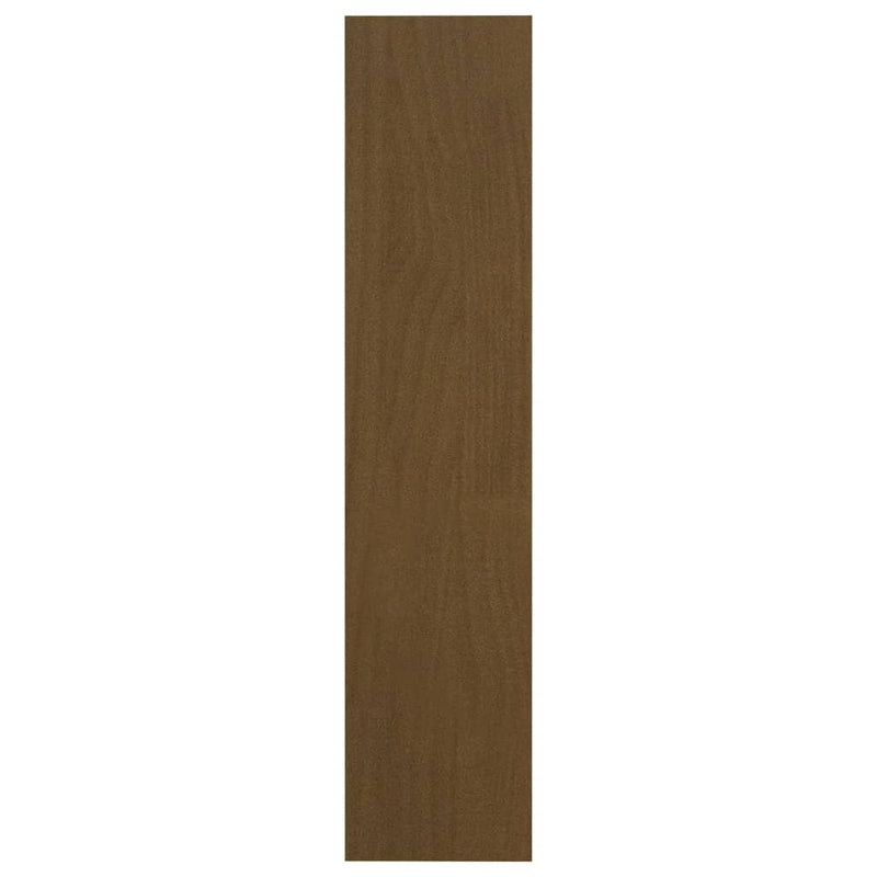 vidaXL mézbarna tömör fenyőfa könyvszekrény/térelválasztó 100 x 30 x 135,5 cm