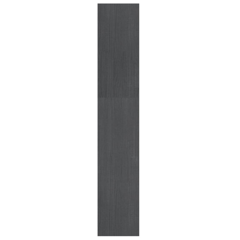 vidaXL szürke tömör fenyőfa könyvszekrény/térelválasztó 100x30x167,5cm