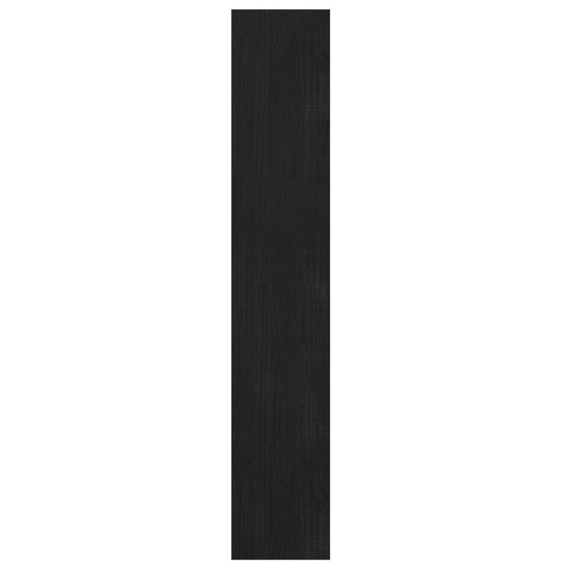 vidaXL fekete tömör fenyőfa könyvszekrény/térelválasztó 100x30x167,5cm