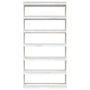 vidaXL fehér tömör fenyőfa könyvszekrény/térelválasztó 100x30x200 cm