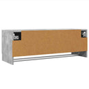 vidaXL betonszürke szerelt fa ruhásszekrény 100 x 32,5 x 35 cm