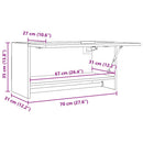 vidaXL betonszürke szerelt fa ruhásszekrény 70 x 32,5 x 35 cm