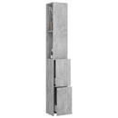 vidaXL betonszürke szerelt fa fürdőszobaszekrény 25x26,5x170 cm