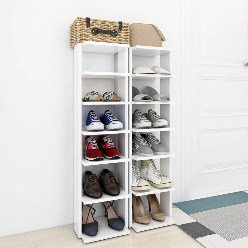 vidaXL 2 db fehér szerelt cipősszekrény 27,5x27x102 cm
