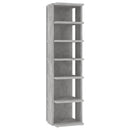 vidaXL betonszürke szerelt fa cipőszekrény 27,5 x 27 x 102 cm