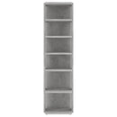 vidaXL betonszürke szerelt fa cipőszekrény 27,5 x 27 x 102 cm
