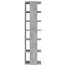 vidaXL betonszürke szerelt fa cipőszekrény 27,5 x 27 x 102 cm