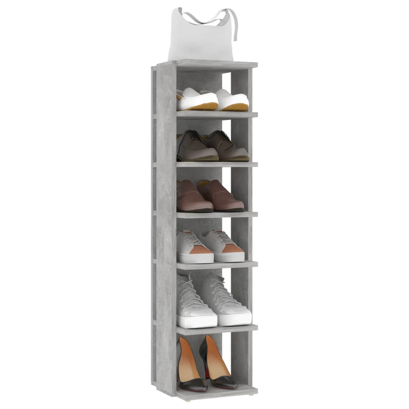 vidaXL 2 db betonszürke cipősszekrény 27,5 x 27 x 102 cm