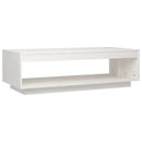 vidaXL fehér tömör fenyőfa dohányzóasztal 110 x 50 x 33,5 cm