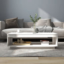 vidaXL fehér tömör fenyőfa dohányzóasztal 110 x 50 x 33,5 cm