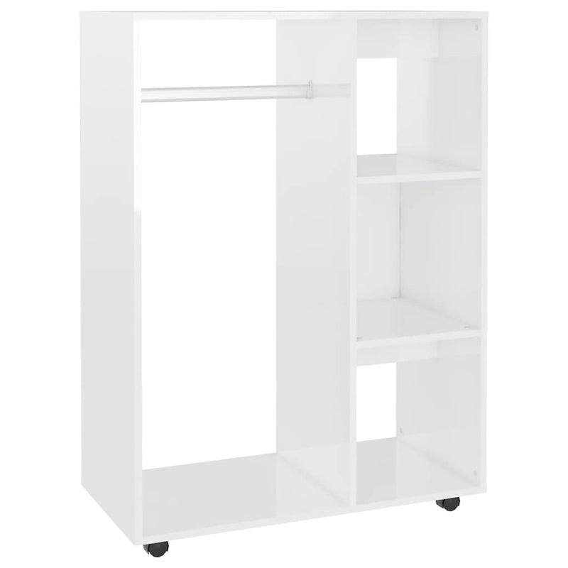 vidaXL magasfényű fehér szerelt fa ruhásszekrény 80 x 40 x 110 cm