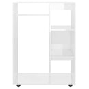 vidaXL magasfényű fehér szerelt fa ruhásszekrény 80 x 40 x 110 cm