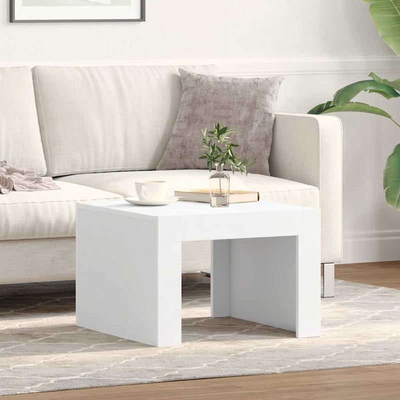 vidaXL fehér szerelt fa dohányzóasztal 50 x 50 x 35 cm
