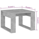vidaXL betonszürke szerelt fa kisasztal 50 x 50 x 35 cm