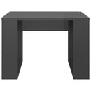 vidaXL magasfényű szürke forgácslap kisasztal 50 x 50 x 35 cm