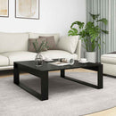 vidaXL fekete szerelt fa dohányzóasztal 100 x 100 x 35 cm