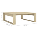 vidaXL sonoma tölgy színű szerelt fa dohányzóasztal 100 x 100 x 35 cm