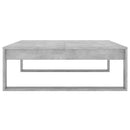 vidaXL betonszürke szerelt fa dohányzóasztal 100 x 100 x 35 cm