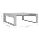 vidaXL betonszürke szerelt fa dohányzóasztal 100 x 100 x 35 cm