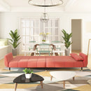 vidaXL kétszemélyes rózsaszín bársony kanapéágy két párnával