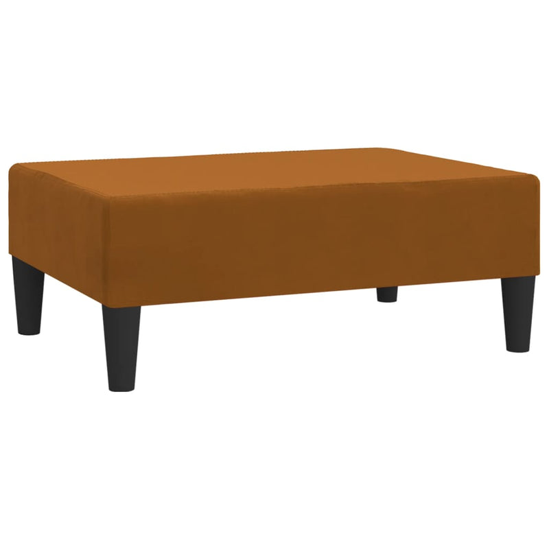 vidaXL barna bársony lábzsámoly 78 x 56 x 32 cm