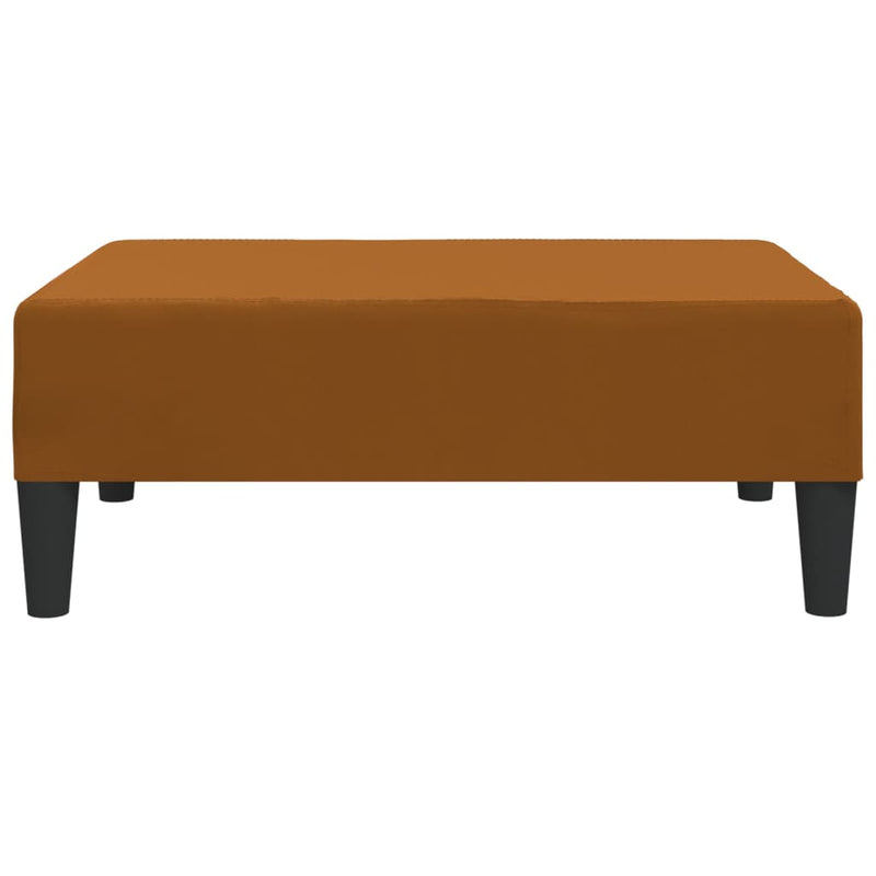 vidaXL barna bársony lábzsámoly 78 x 56 x 32 cm