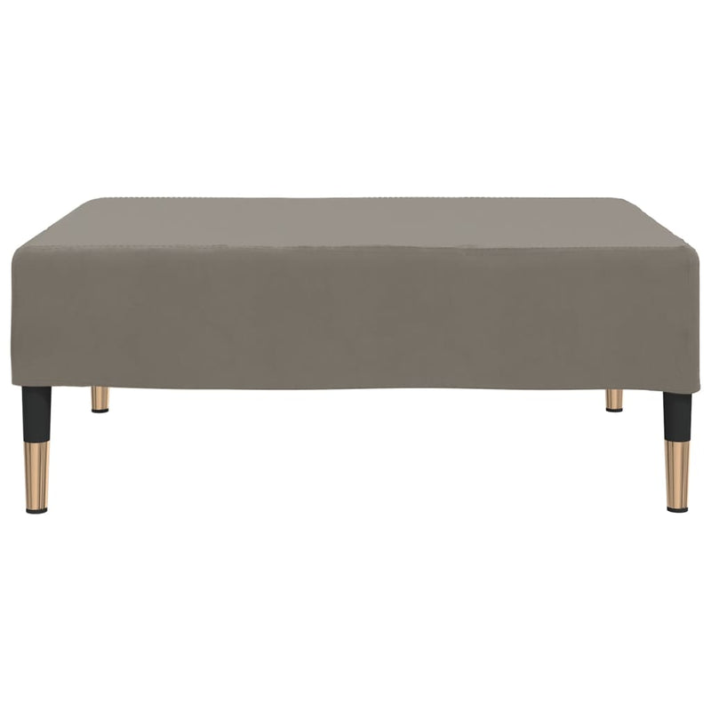 vidaXL világosszürke bársony lábzsámoly 78 x 56 x 32 cm