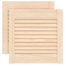 vidaXL 2 db tömör fenyőfa lamellás szekrényajtó 39,5 x 39,4 cm