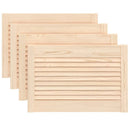 vidaXL 4 db tömör fenyőfa lamellás szekrényajtó 39,5 x 59,4 cm