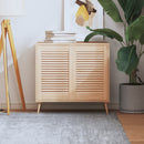 vidaXL 2 db tömör fenyőfa lamellás szekrényajtó 61,5 x 39,4 cm