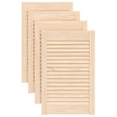 vidaXL 4 db tömör fenyőfa lamellás szekrényajtó 61,5 x 39,4 cm