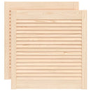 vidaXL 2 db tömör fenyőfa lamellás szekrényajtó 61,5 x 59,4 cm