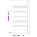 vidaXL 4 db tömör fenyőfa lamellás szekrényajtó 69 x 39,4 cm