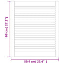 vidaXL 2 db tömör fenyőfa lamellás szekrényajtó 69 x 59,4 cm