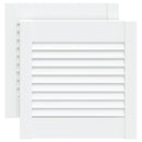 vidaXL 2 db fehér tömör fenyőfa lamellás szekrényajtó 39,5 x 39,4 cm