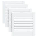 vidaXL 4 db fehér tömör fenyőfa lamellás szekrényajtó 39,5 x 39,4 cm