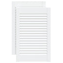 vidaXL 2 db fehér tömör fenyőfa lamellás szekrényajtó 61,5 x 39,4 cm