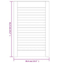 vidaXL 4 db fehér tömör fenyőfa lamellás szekrényajtó 61,5 x 39,4 cm